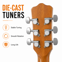 Guitare acoustique électrique 41 pouces en tilleul avec égaliseur LC-5 et micro, fabrication OEM