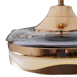 Aparato eléctrico de lujo interior uso 42 pulgadas led decorativa luz de techo ventilador con control <span class=keywords><strong>remoto</strong></span> de lámpara - Product Image 5