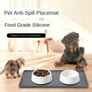 Tapis de nourriture pour animaux de compagnie en silicone pratique et très vendu, tapis imperméable pour nourriture pour animaux de compagnie, tapis en silicone pour chien - Product Image 1