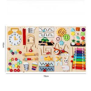 Commercio all'ingrosso multifunzione a parete occupato bordo orologio musica apprendimento sensoriale aiuti didattici Montessori giocattoli educativi per bambini - Product Image 6