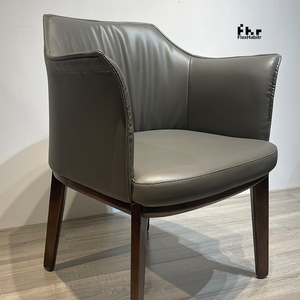 Fauteuil en cuir PU pour restaurant italien, design moderne, haut de gamme, pour salle à manger, hôtel, usage extérieur - Product Image 2