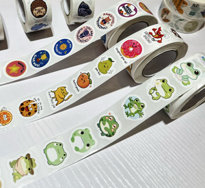 Factory Customized Eco-friendly <strong>Food</strong> Grade Adhesive Vinyl Round Sticker <strong>Roll</strong> <strong>Labels</strong> with <strong>Custom</strong> Brand Name and Logo <strong>Printing</strong> - Product Image 4