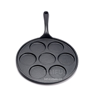7 gâteaux antiadhésif assaisonné émaillé en fonte poêle à crêpes Silver Dollar crêpe plaque chauffante en fonte Mini crêpière crêpière