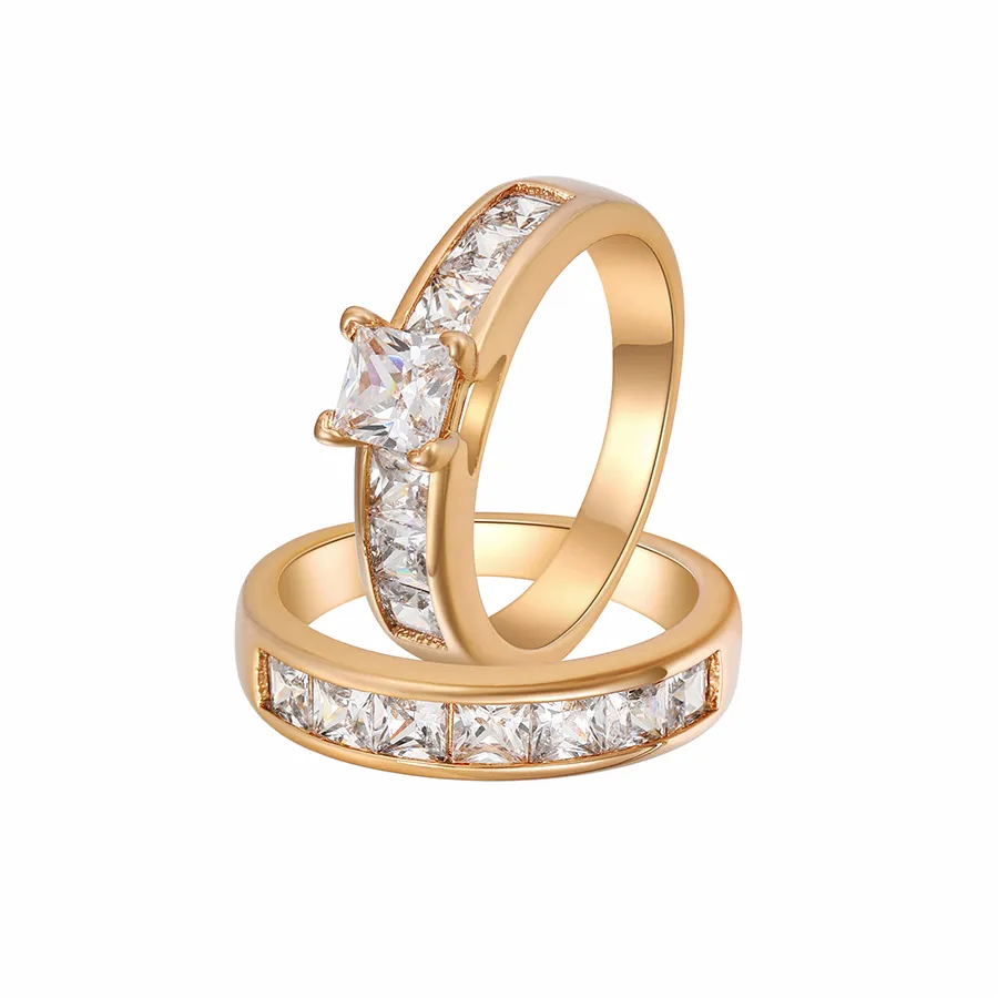 A00904505 Xu Ping Jewelry Fashion jewelry Couple proposal engagement 18K gold pair ring charm jewelry ring