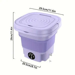 Premium Foldable Washing Machine Portable Electronic Mini Washing Machine with drain basket