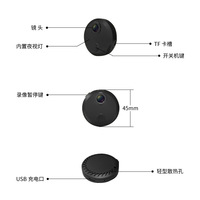 Caméra de sécurité WiFi miniature HDQ15, caméra d'action sportive extérieure, HD 1080P, caméra de surveillance vidéo sans fil intelligente pour la maison