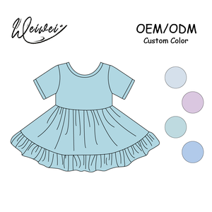 Abito in Bambù per Bambine WEIWEI, Manica Corta, Collo Tondo, Motivo Personalizzato, <span class=keywords><strong>Abbigliamento</strong></span> Boutique - Product Image 1
