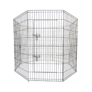 Valla Portátil para Perros de 8 Paneles para Interiores y Exteriores con Jaula - Product Image 2
