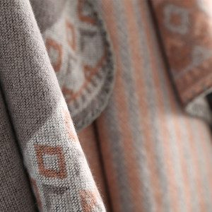 Mujer 2020 nueva llegada de invierno lana sensación engrosamiento geométrica estola impresión cálido chal capas - Product Image 5