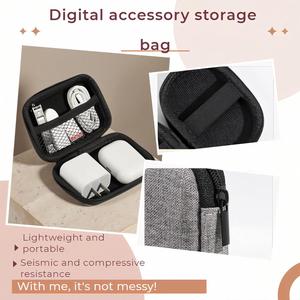 Electronic Accessories Organizer <b>Bag</b> Water-Resistant EVA Hard Shell <b>Tech</b> Case Shockproof Case for Travel Storage - Product Image 2