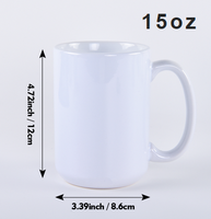Tazas de café de cerámica Premium de 11oz, gran oferta, tazas de sublimación blancas lisas, diseño personalizado, botellas de agua de cerámica en blanco con asa