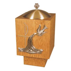 Carattere battesimale in legno massello intagliato artigianale gotico Design moderno chiesa mobili per la scuola e le cappelle parrocchiali - Product Image 1