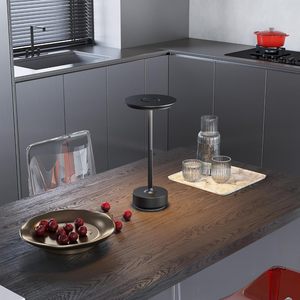 Lampe de table LED sans fil de luxe au design moderne en fer, sur batterie, pour hôtels, bars, salons, lecture, restaurants et décorations intérieures - Product Image 4