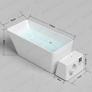 Machine de refroidissement d'eau 1Hp Bain de glace avec filtres WiFi intégrés et baignoire d'immersion à eau froide avec refroid - Product Image 2