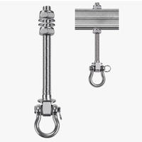 Crochet pivotant en acier inoxydable avec double écrous et rondelle - Boulon à œil rotatif pour sac de frappe, lit de yoga et aire de jeux extérieure