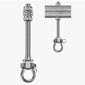 Crochet pivotant en acier inoxydable avec double écrous et rondelle - Boulon à œil rotatif pour sac de frappe, <span class=keywords><strong>lit</strong></span> de yoga et aire de jeux extérieure - Product Image 1