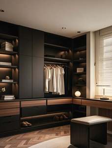 Luxury Modern High Quality Wooden Custom Size <b>Furniture</b> Easy-to-Assemble 4-Drawer Wardrobe Cloakroom Dressing Table Home <b>Bedroom</b> - Product Image 6