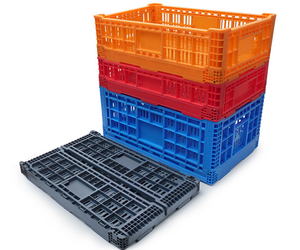 Panier pliable en PP de qualité alimentaire, fabriqué en Chine, pour le stockage et le <span class=keywords><strong>transport</strong></span> de légumes frais, de fruits, de poissons, caisses de manutention, conteneur empilable pour la récolte - Product Image 4