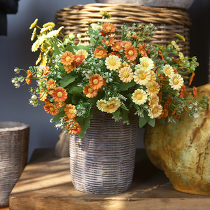 Bouquet de marguerites en soie artificielle, décoration réaliste pour l'intérieur, fleurs pour arche de mariage, accessoires de photographie - Product Image 2