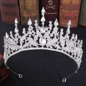 Tiara de Cristal Amelia Queen Azul Coroa de Noiva para Casamento Aniversário Celebração Decorações de Strass Acessórios para Cabelo - Product Image 6