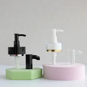 豪华闪亮铝圈塑料分配器泵液体肥皂泵化妆品乳液泵