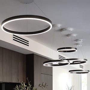 Tùy chỉnh sang trọng hiện đại LED Chandelier hình tròn mặt dây đèn với vòng tròn vòng ánh sáng có sẵn trong kích thước mục tiêu - Product Image 5