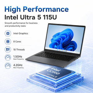 Factory Direct 14 Inch Intel Ultra 5 115U Win11 <b>Laptop</b> Backlit Keyboard Ultra Thin 1.28kg Ordinateur Portable Business <b>Laptop</b> - Product Image 2