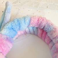 Headband Olahraga Tie Dye Plus Gelang Tangan Wanita, Headband untuk Mencuci Muka, Makeup, SPA, Aksesoris Rambut