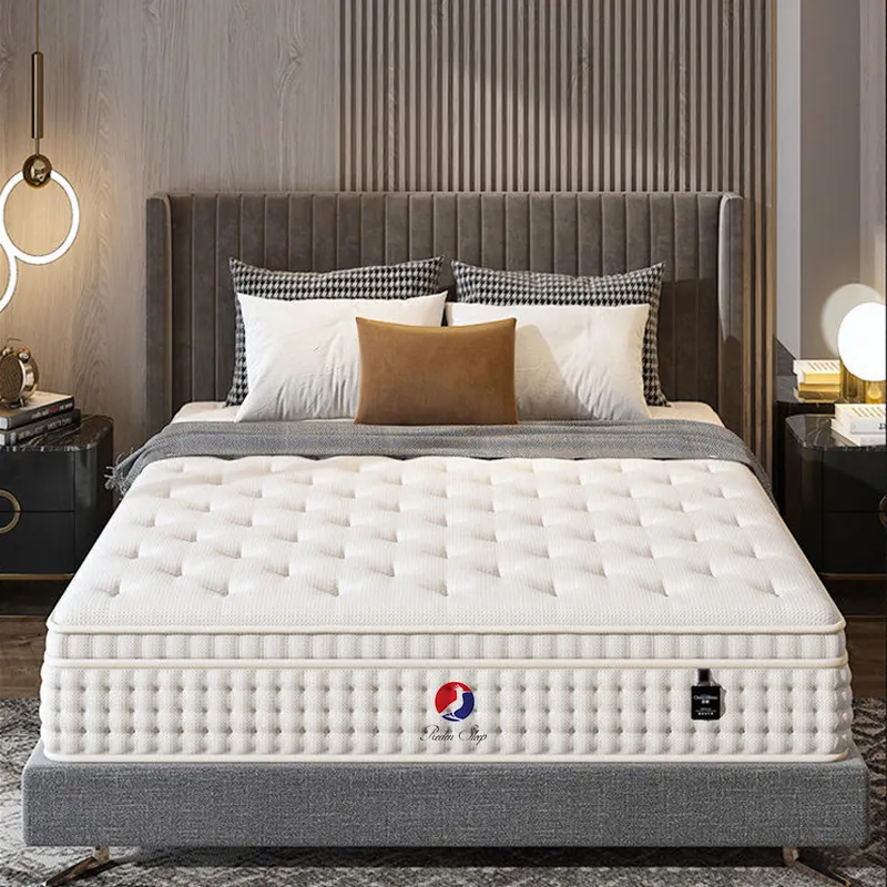 Grossistes Matelas doux queen size double bordures en tissu chambre à coucher sommeil hôtel Matelas compressé king spring d'usine dans une boîte