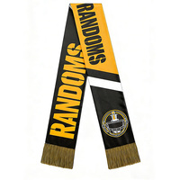 Écharpes de créateur en gros, écharpes en acrylique chaudes, tricotées, imprimées sur mesure, écharpes de supporters de clubs de football