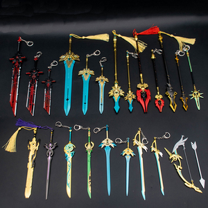 Wolf's End <span class=keywords><strong>Game</strong></span> Original <span class=keywords><strong>God</strong></span> Weapon Porte-clés en alliage métallique Couteau Porte-clés personnalisé - Product Image 1