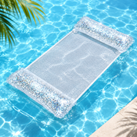 Aufblasbare schwimmende Wasserhängematte für Erwachsene aus PVC – Pool-Luftmatratze und Liegestuhl für sommerliche Wasserspiele