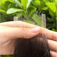 Cabello Humano Virgen Remy 2x6 Liso Natural Negro Real para Tejido de Cabello con Cierre de Encaje HD de Una Sola Tira - Nuevo de Fábrica