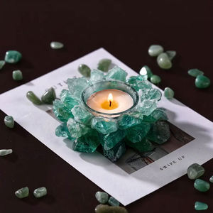 Natürlicher Achat Kristalls tein Kerzenhalter Rosenquarz Amethyst Hochzeit Home Decor Heil kristall Kerzen glas für Home Crystal - Product Image 3