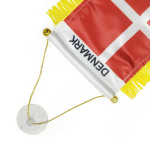 Оптовая продажа, дешевая цена, мини 10*15, атласный флаг для окна заднего вида автомобиля - Product Image 2