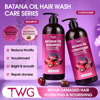 TWG RTS Batana sampo dan kondisioner minyak rambut pencerah halus antiketombe set perawatan rambut minyak Batana Hydrating