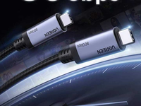 Kabel Data Dua Ujung Aluminium Alloy USB 3.2 Tipe-C ke Tipe-C PD240W 5A Pengisian Cepat Kompatibel Thunderbolt 4/3