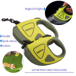 럭셔리 개폐식 손전등 개 가죽 끈 이탈 기능 나일론 소재 인쇄 패턴 리본 스톡 광저우 애완 동물 용품 - Product Image 6