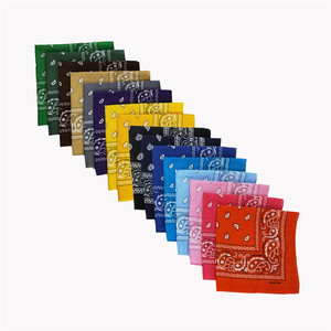 Bandana Blu Paisley All'Ingrosso, Fazzoletto da <span class=keywords><strong>Uomo</strong></span> Personalizzato Stampato in Cotone 100% Bianco in Promozione - Product Image 2