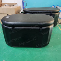 Baignoire à glace ovale portable pliable avec couvercle et pompe pour athlètes, bains de glace thérapeutiques