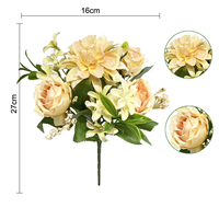 Fleurs de pivoine artificielles en gros, bouquet de fleurs de pivoine en soie pour mariage, décoration de la maison, Noël, Nouvel An