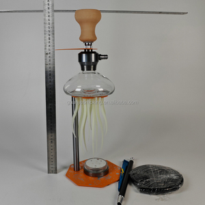 <span class=keywords><strong>Chicha</strong></span> LED 47 cm en aluminium de qualité supérieure, Narguilé en alliage, Ensemble exclusif de pipes à eau Jellyfish Hookah - Product Image 6