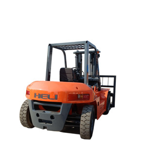 Chariot élévateur à moteur diesel Heli 7 tonnes, moteur Isuzu, modèle 2024, avec mât à deux étages, déplacement latéral hydraulique, pneus pleins - Product Image 1