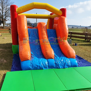Commercial grade outdoor party bouncy castle combo bouncer <b>inflatable</b> mini bounce <b>house</b> obstacle course for kids - Product Image 3