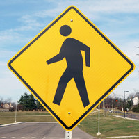 Panneau routier réfléchissant personnalisé en aluminium, panneau de sécurité pour passage piétonnier, panneau de signalisation routière