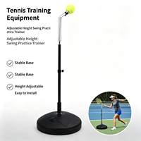 Entraîneur de tennis à hauteur réglable en ABS, équipement d'entraînement de rebond durable, logo personnalisé, vente en gros, directement de l'usine OEM