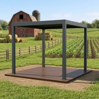 Pergola extérieure à lames orientables électrique sur mesure OEM avec conception de projet sur mesure pour villa, jardin et patio