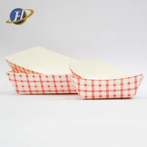 กล่องเรือกระดาษแข็งสีขาวขนาด 500 มล. ของเวียดนามสามารถปรับแต่งกล่องไก่ทอดอาหารจานด่วนได้ไม่ต้องพับ