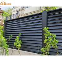 JHR panneaux de clôture en aluminium de haute qualité, revêtement en poudre, bricolage, panneaux de clôture à persiennes en aluminium noir