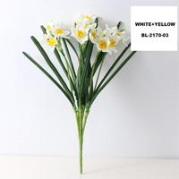Bouquet de BL-2170 Soie Clouch Bouquet De Fleurs Artificielles Pour La Décoration Intérieure Fleur Artificielle Narcissusth Simulation Jonquille Real Touch